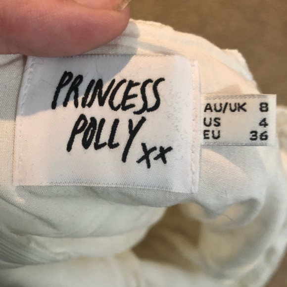 princess polly mikail mini dress - ruffle puff sleeve white - Picture 5 of 5